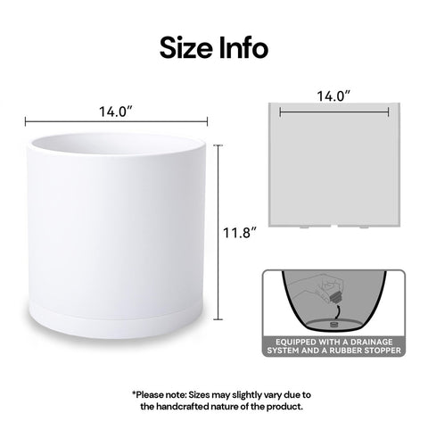 Plantology Pro® Ceramic Pot - PlantologyUSA - White
