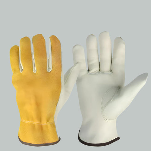 EcoGuard Elite Gardening Gloves - PlantologyUSA - Tan/White