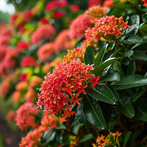 Ixora Dwarf Carmen Orange (Ixora coccinea)