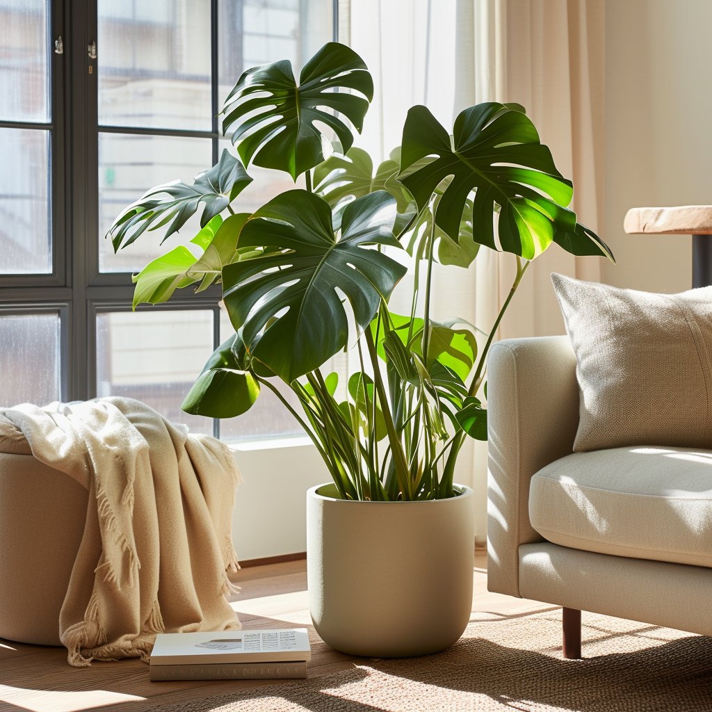 monstera plant living room Monstera Deliciosa (Swiss Cheese)