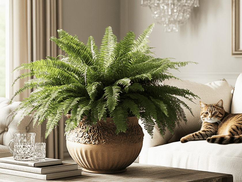 Boston Fern And Cats – Plantology USA