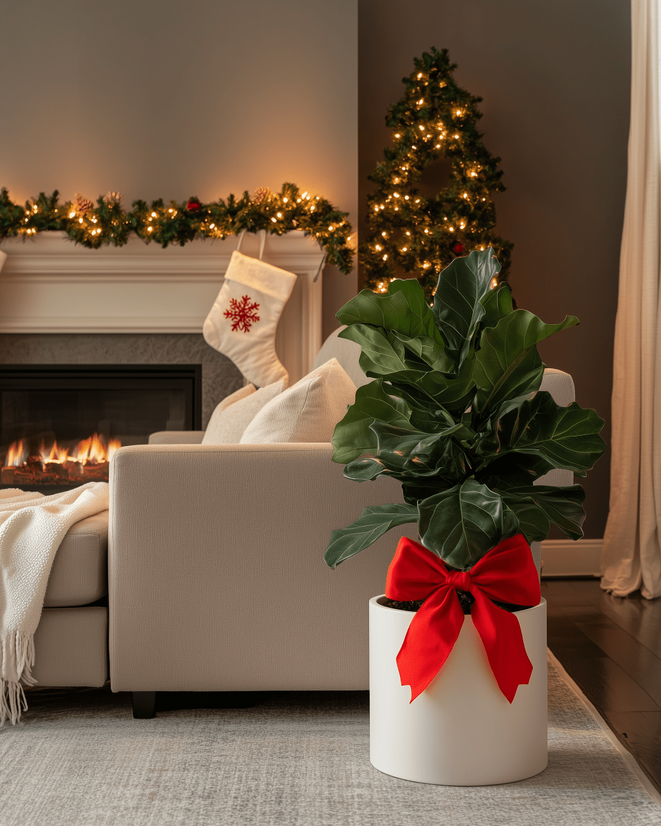 fiddle leaf fig christmas tree Fiddle Leaf Fig + Pot (Gift Bundle)