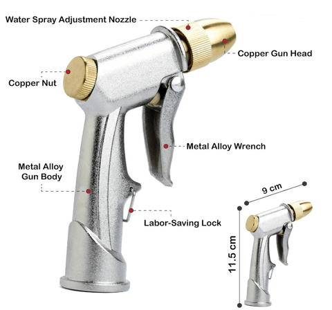 HydroPro Elite: The Premium Aluminum Barrel Copper Hose Attachment - Plantology USA - Silver