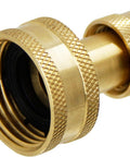 Triumpeek Solid Brass Hose Nozzle, 2 Pack 4" Heavy Duty Brass Garden Hose Nozzle with 10 Rubber Washers - Plantology USA - 