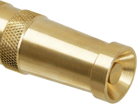 Triumpeek Solid Brass Hose Nozzle, 2 Pack 4" Heavy Duty Brass Garden Hose Nozzle with 10 Rubber Washers - Plantology USA - 